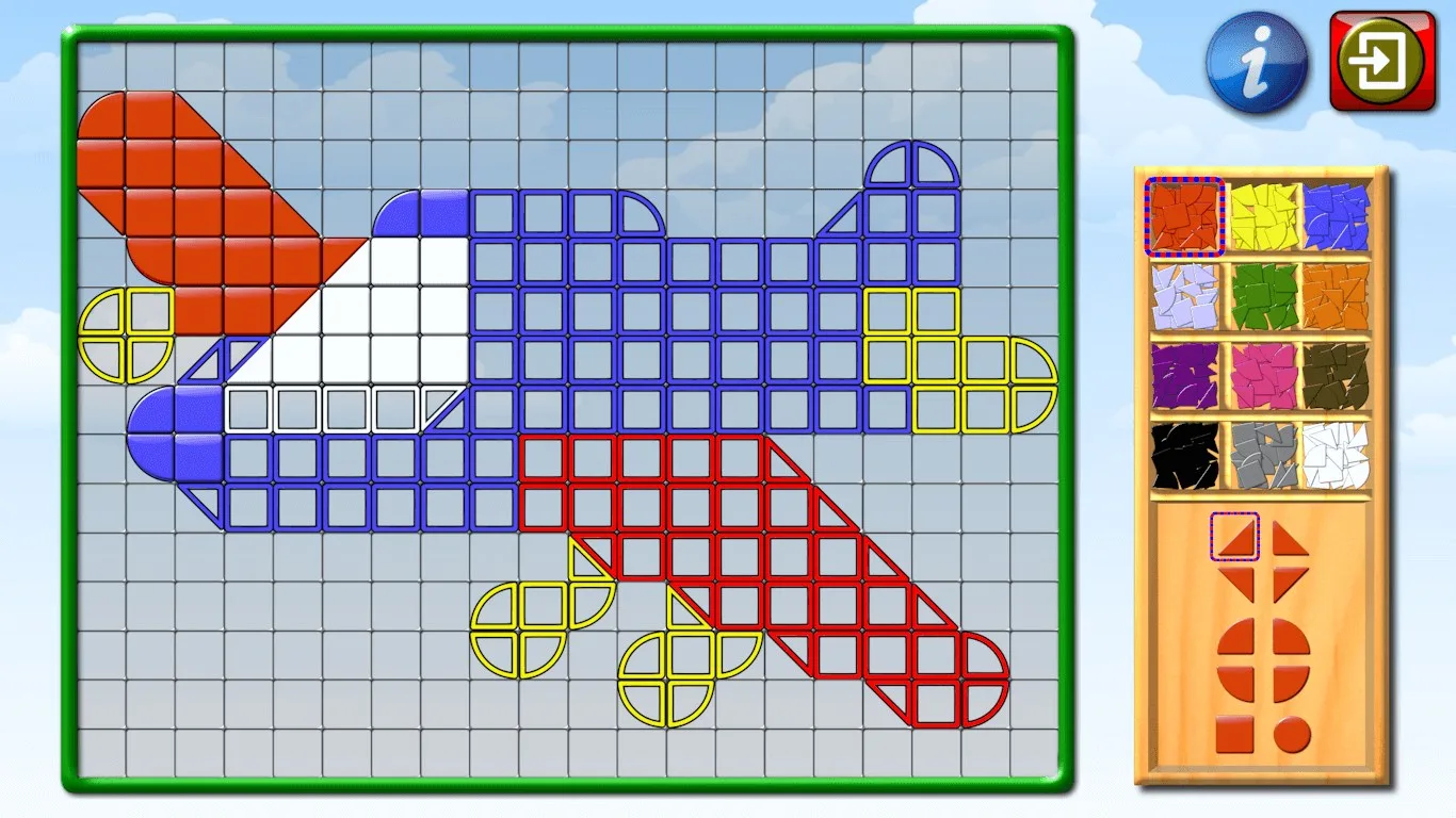 Los niños mosaico arte forma y Color foto rompecabezas screenshot 2