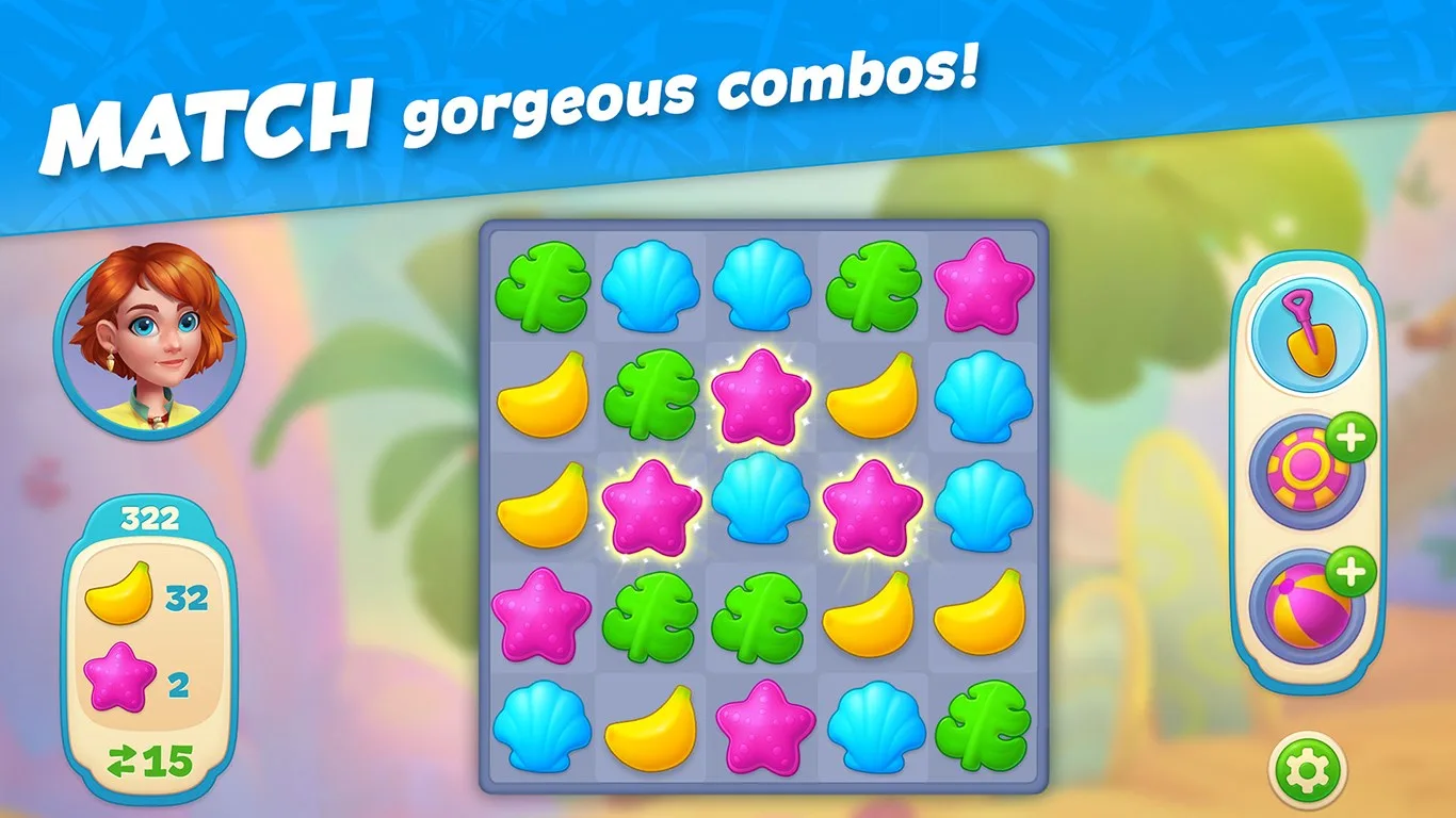 Hawaii Match-3 Mania: House Decorating Game screenshot 3