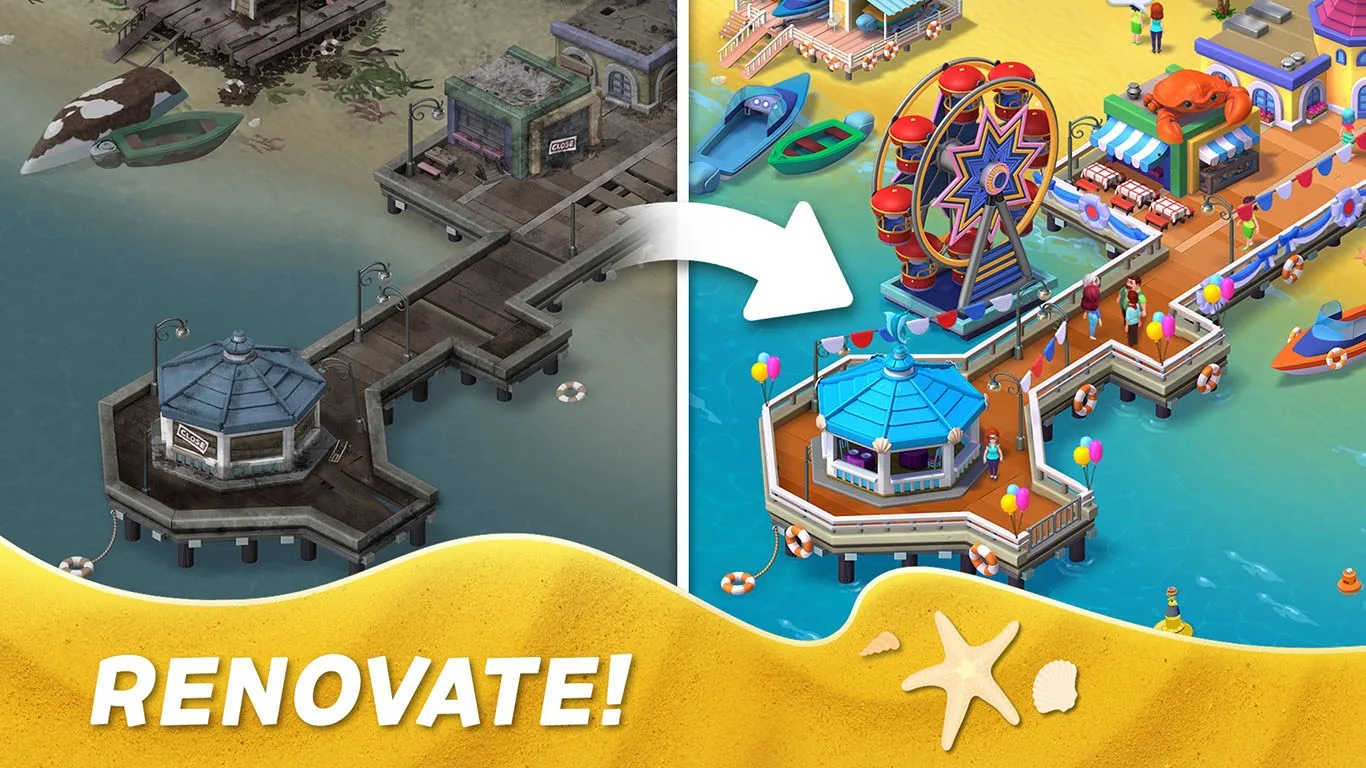 Match Town Makeover: три в ряд screenshot 1