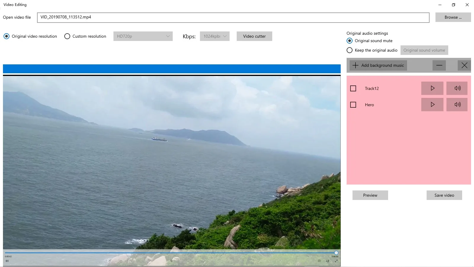 Video Editing screenshot 1