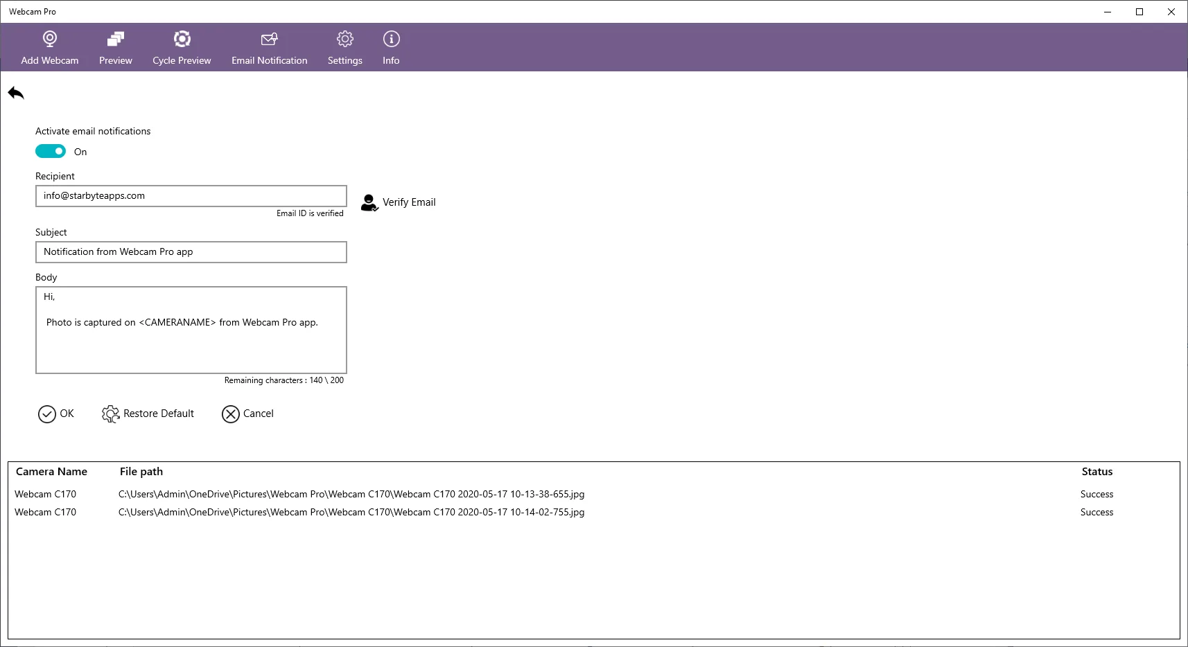 Webcam Pro screenshot 2