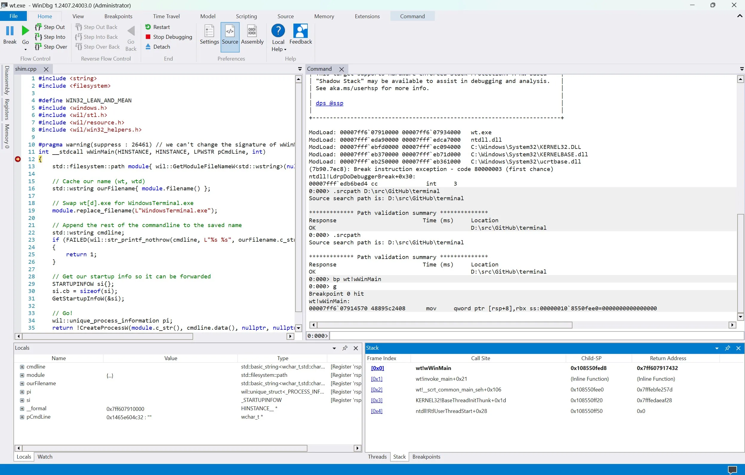 WinDbg screenshot 2