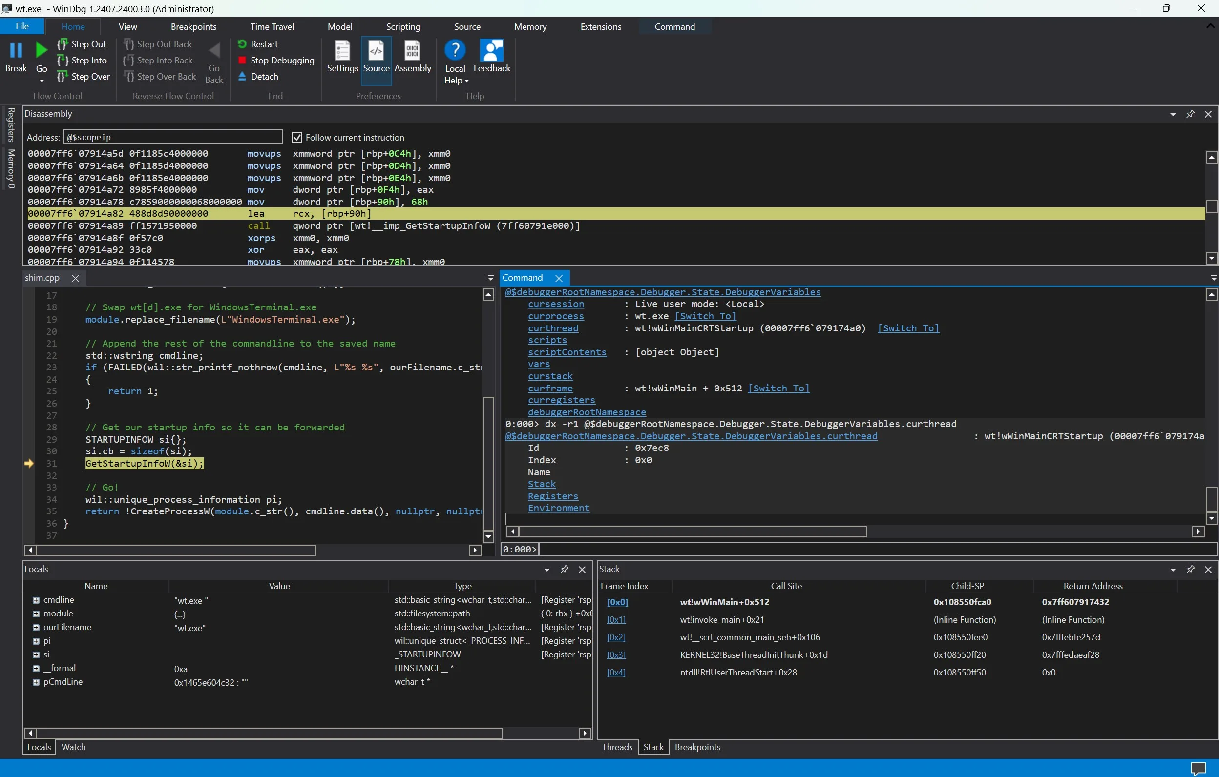 WinDbg screenshot 3