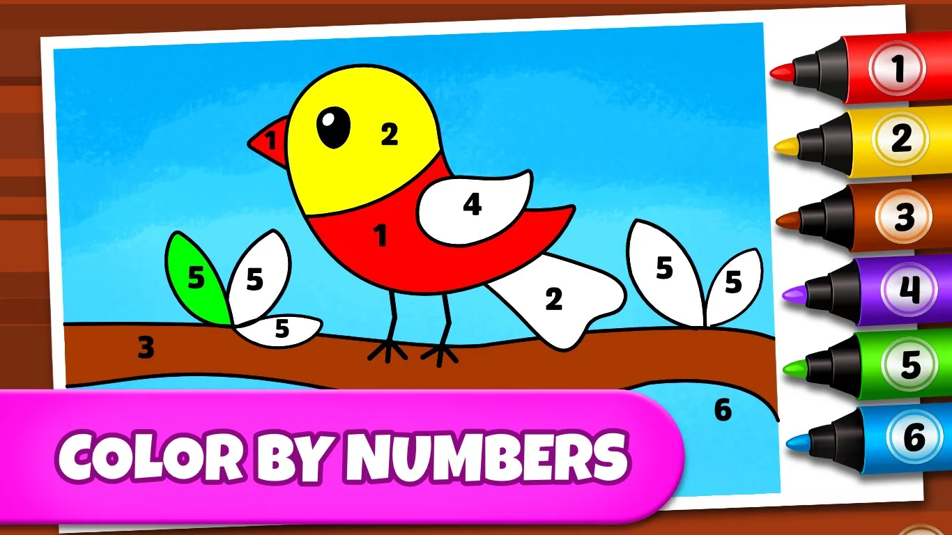 Juegos de colorear: colores, pinturas y brillo screenshot 1