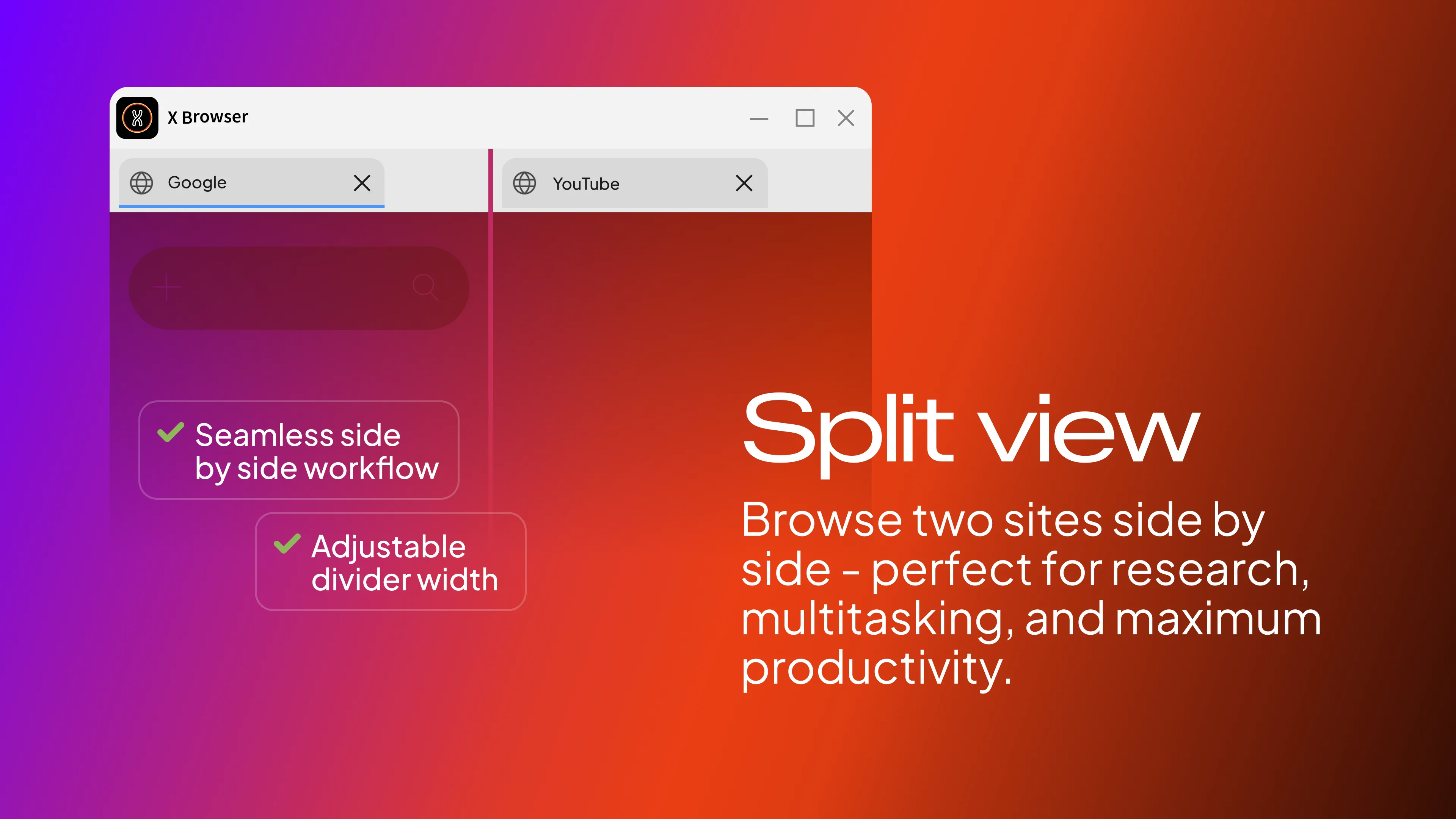 X Browser screenshot 1