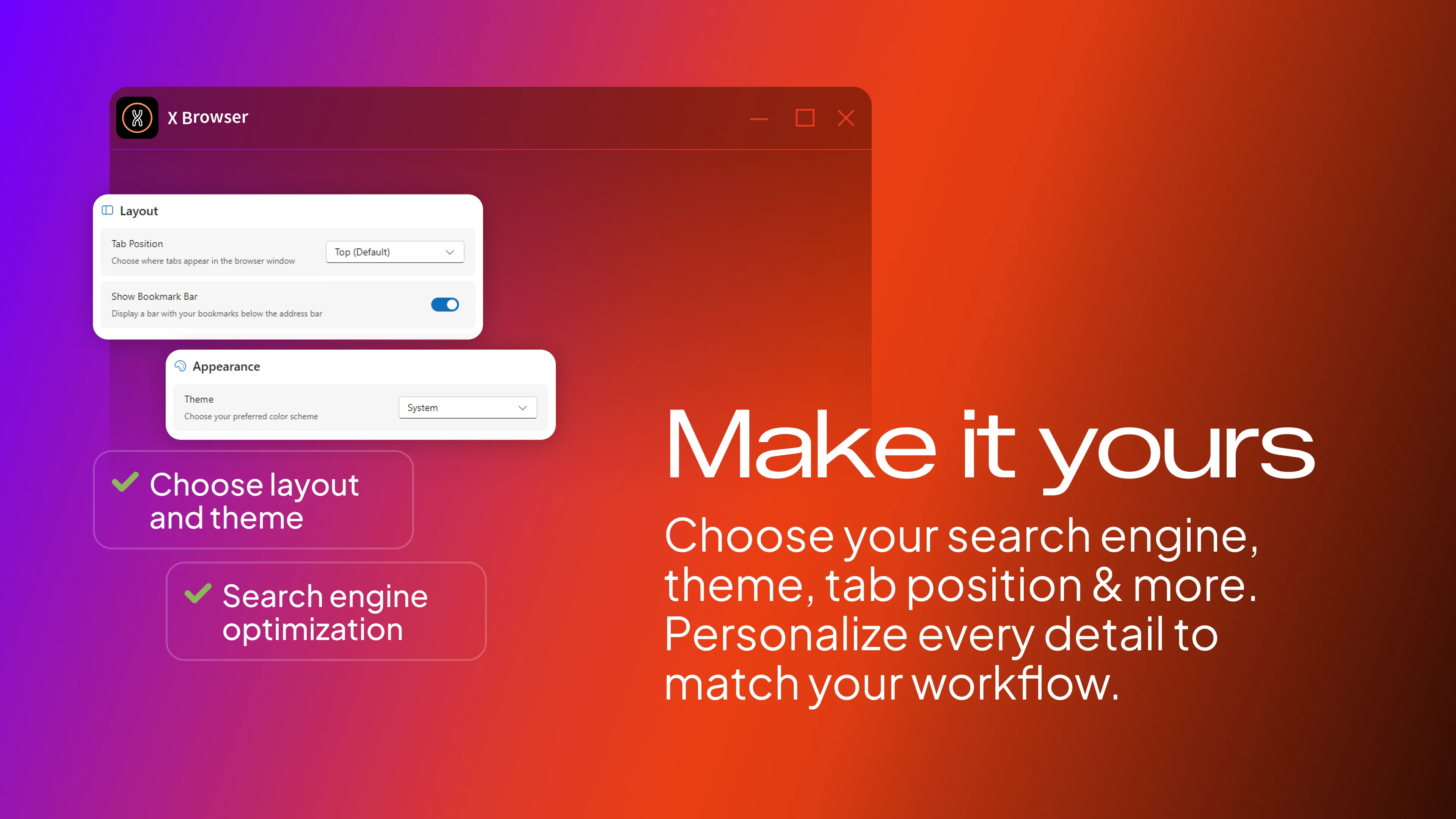 X Browser screenshot 2