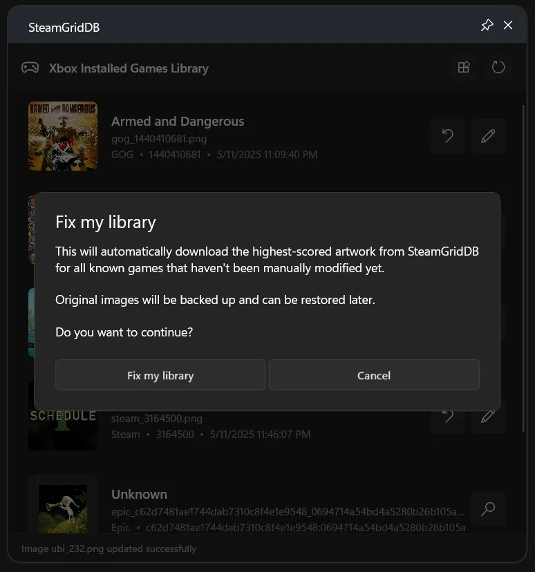 SteamGridDB for Xbox screenshot 4