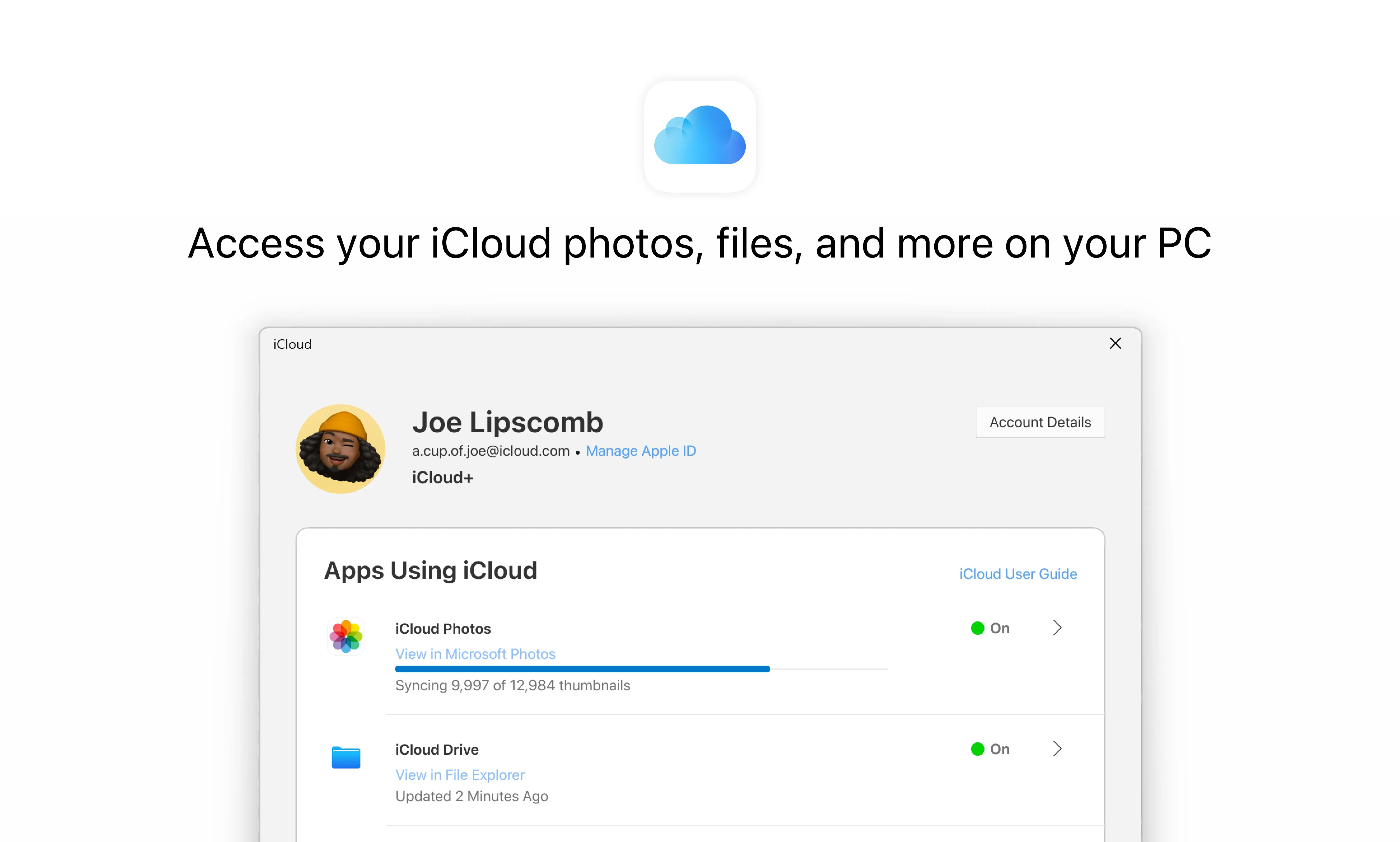 iCloud screenshot 1