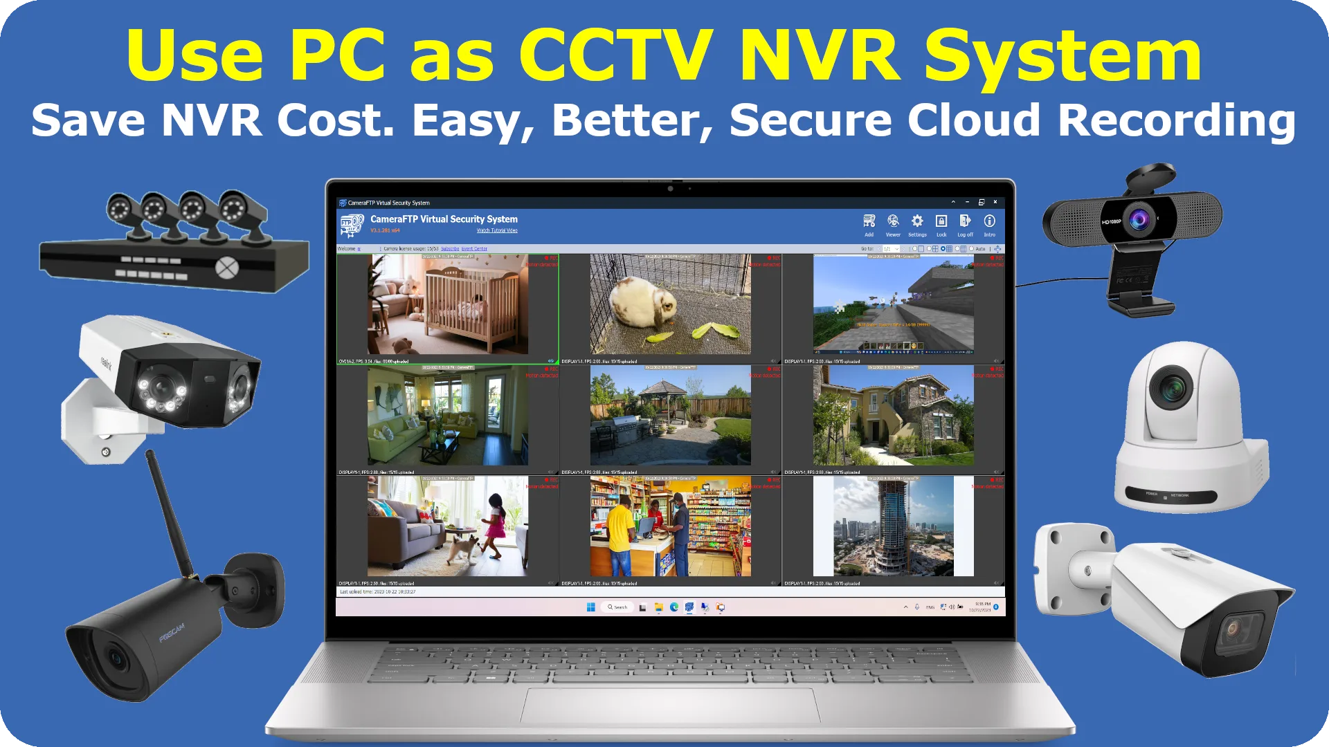 Sistema de cámara de vigilancia de seguridad CCTV DVR basado en PC screenshot 5