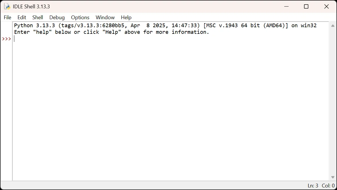 Python 3.13 screenshot 1