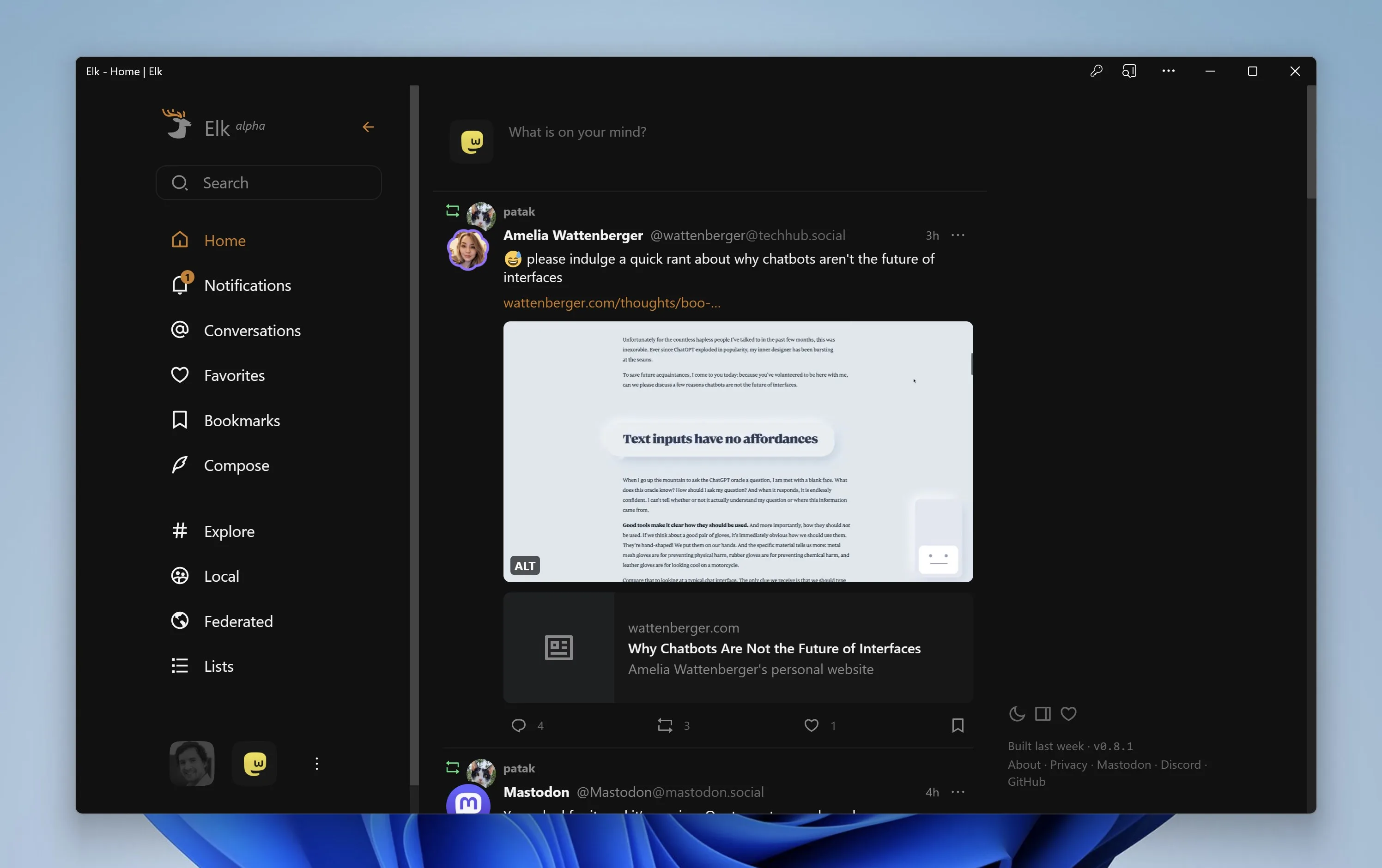 Elk screenshot 1