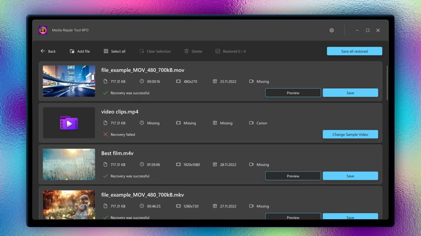 Media Repair Tool PRO screenshot 3