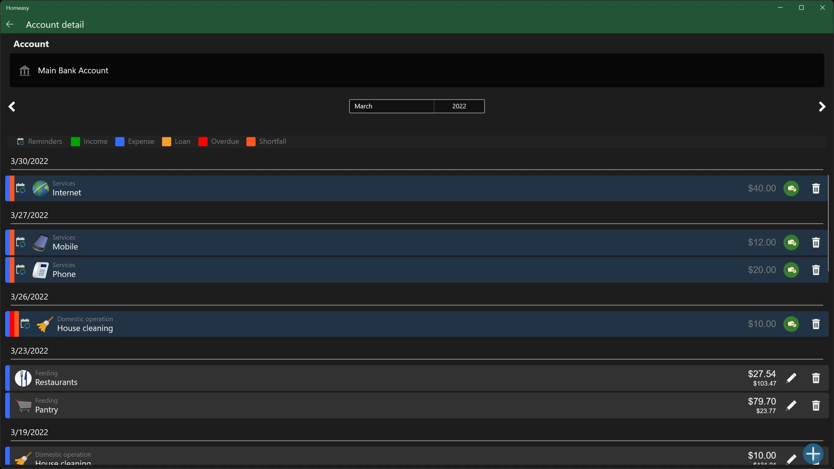 Homeasy - Контроль затрат и бюджетирование screenshot 2