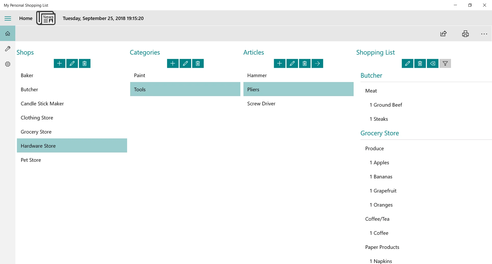 My Personal Shopping List screenshot 1