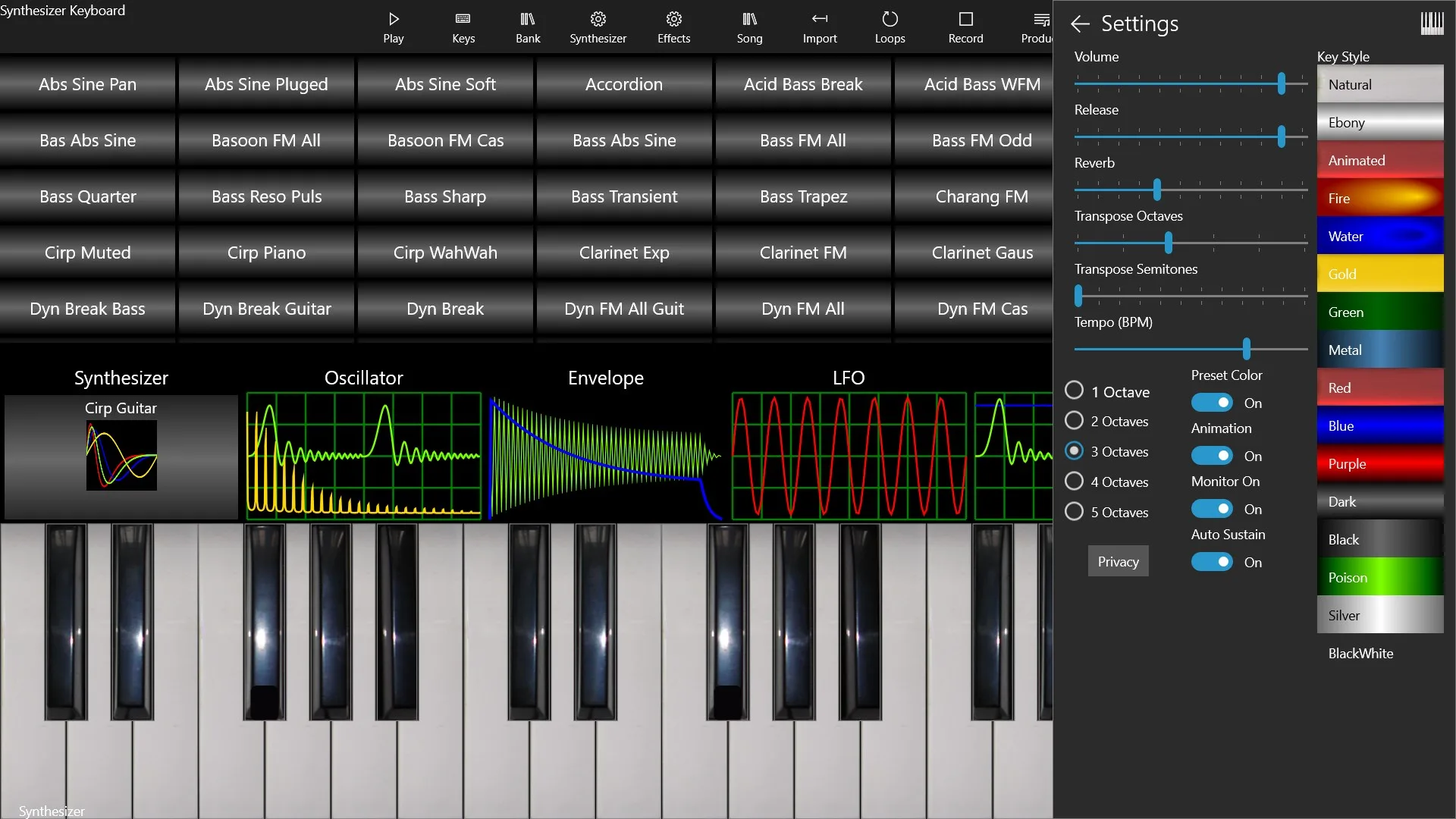 Synthesizer Keyboard screenshot 5