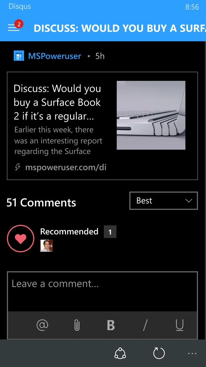 Disqus screenshot 3