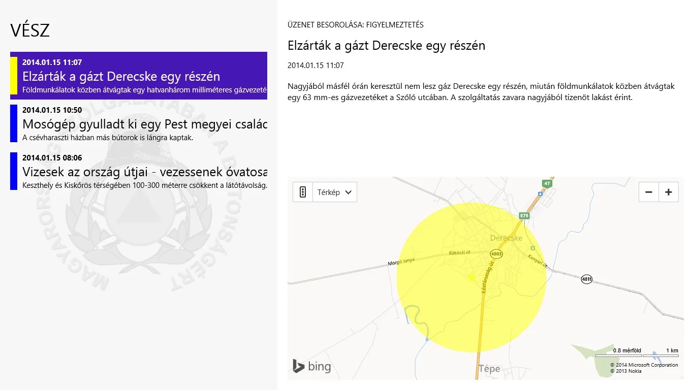 VÉSZ screenshot 1