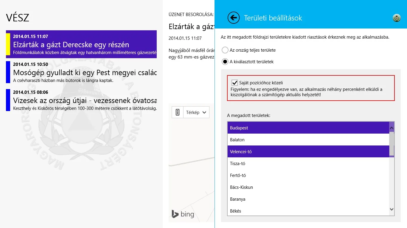 VÉSZ screenshot 2