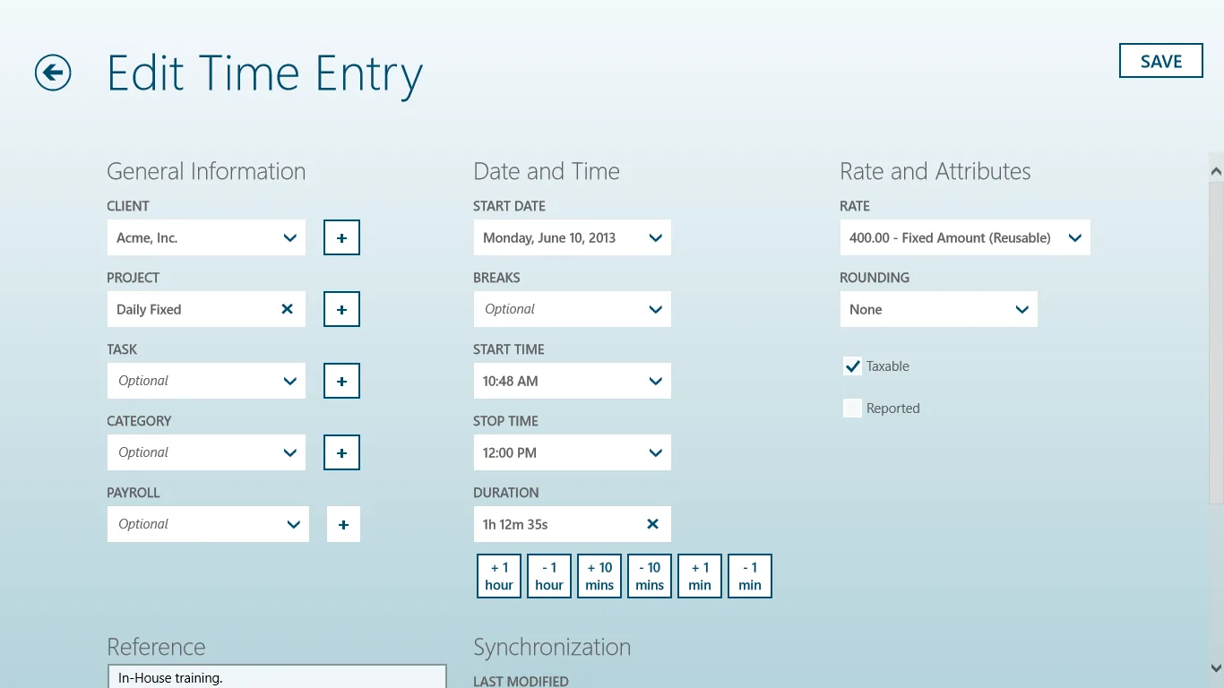 Time Master + Billing screenshot 2