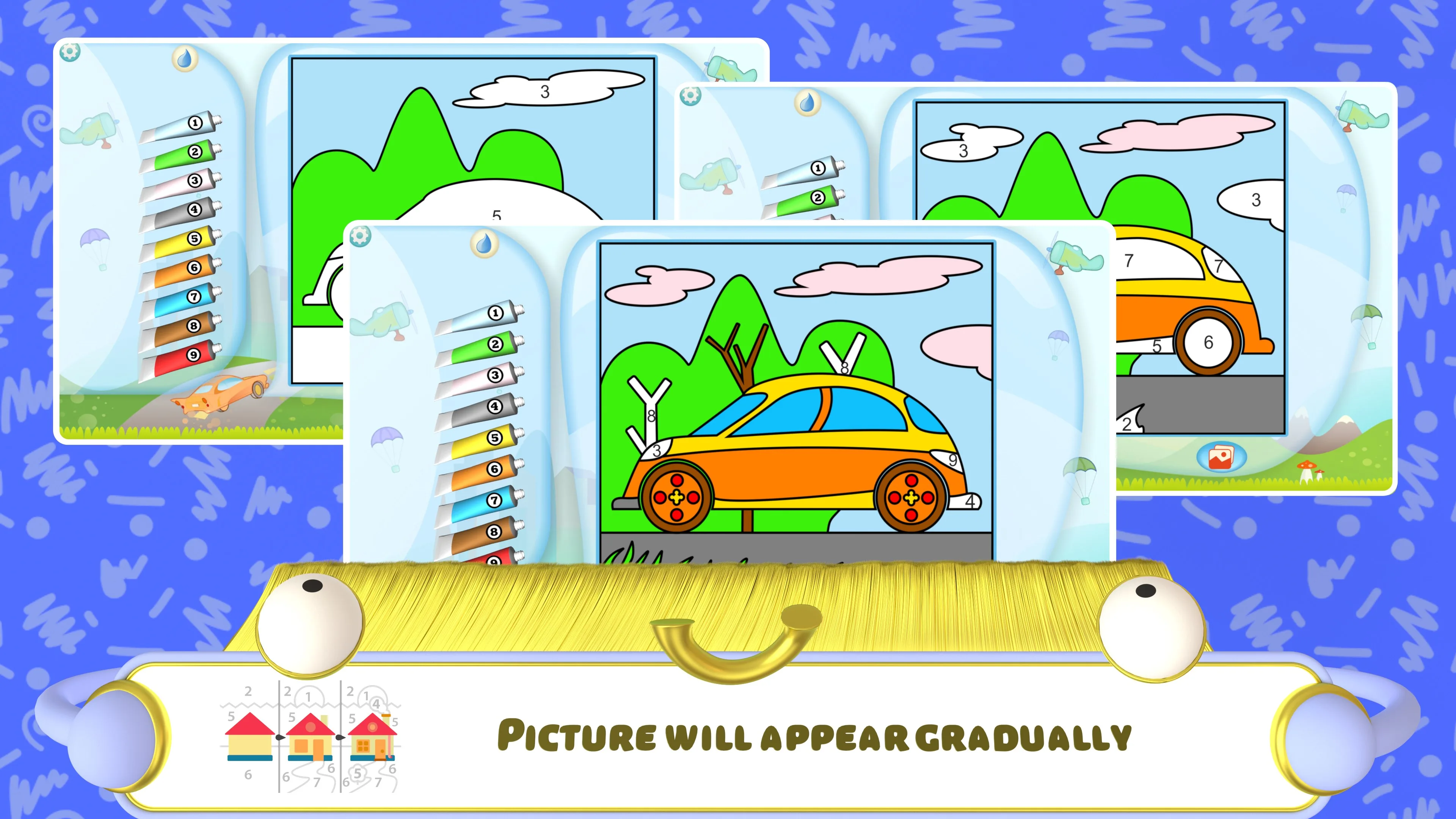 Colorear por números - Coche screenshot 2