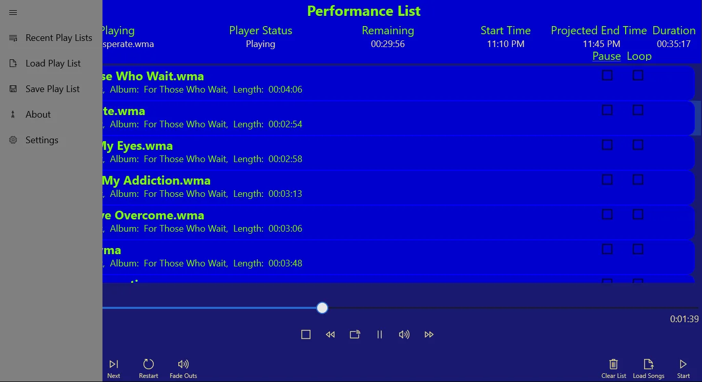 Live Performance Player screenshot 2