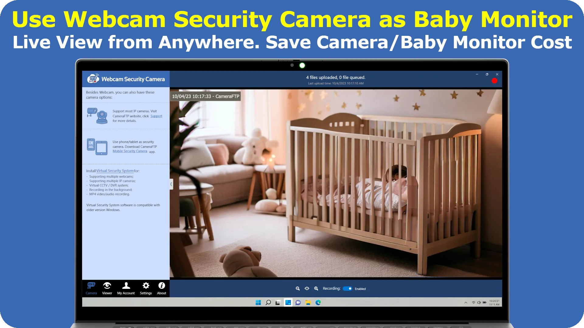 Webcam como cámara de seguridad IP en la nube screenshot 2