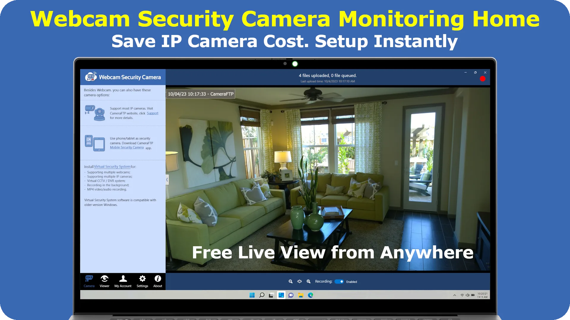 Webcam como cámara de seguridad IP en la nube screenshot 4