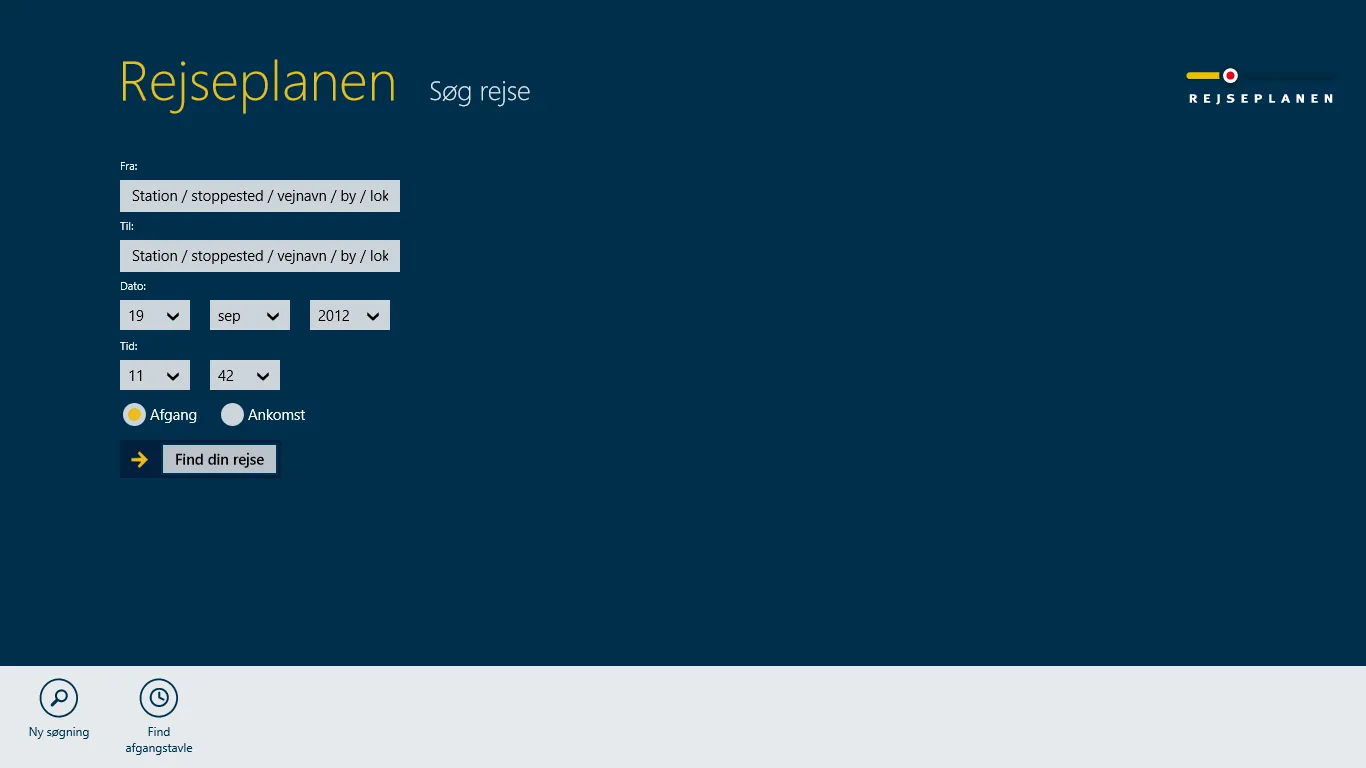 Rejseplanen screenshot 1