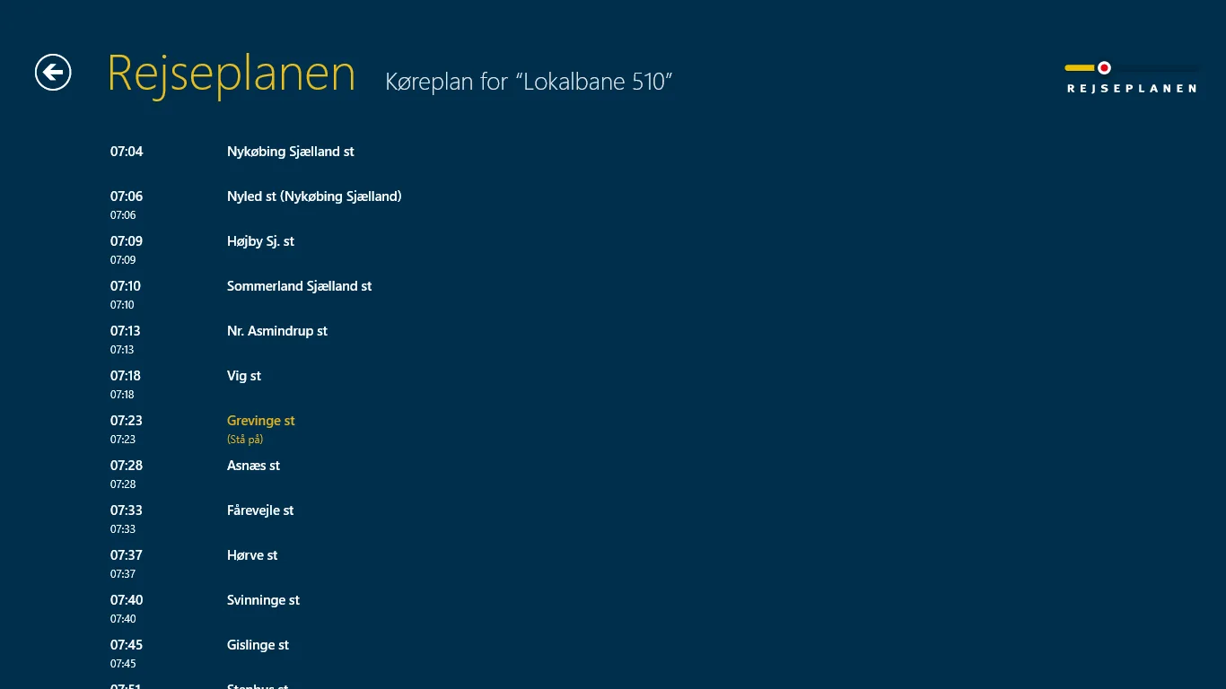 Rejseplanen screenshot 3