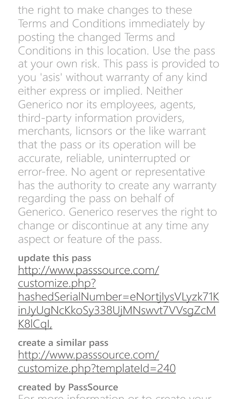 Wallet Pass screenshot 4