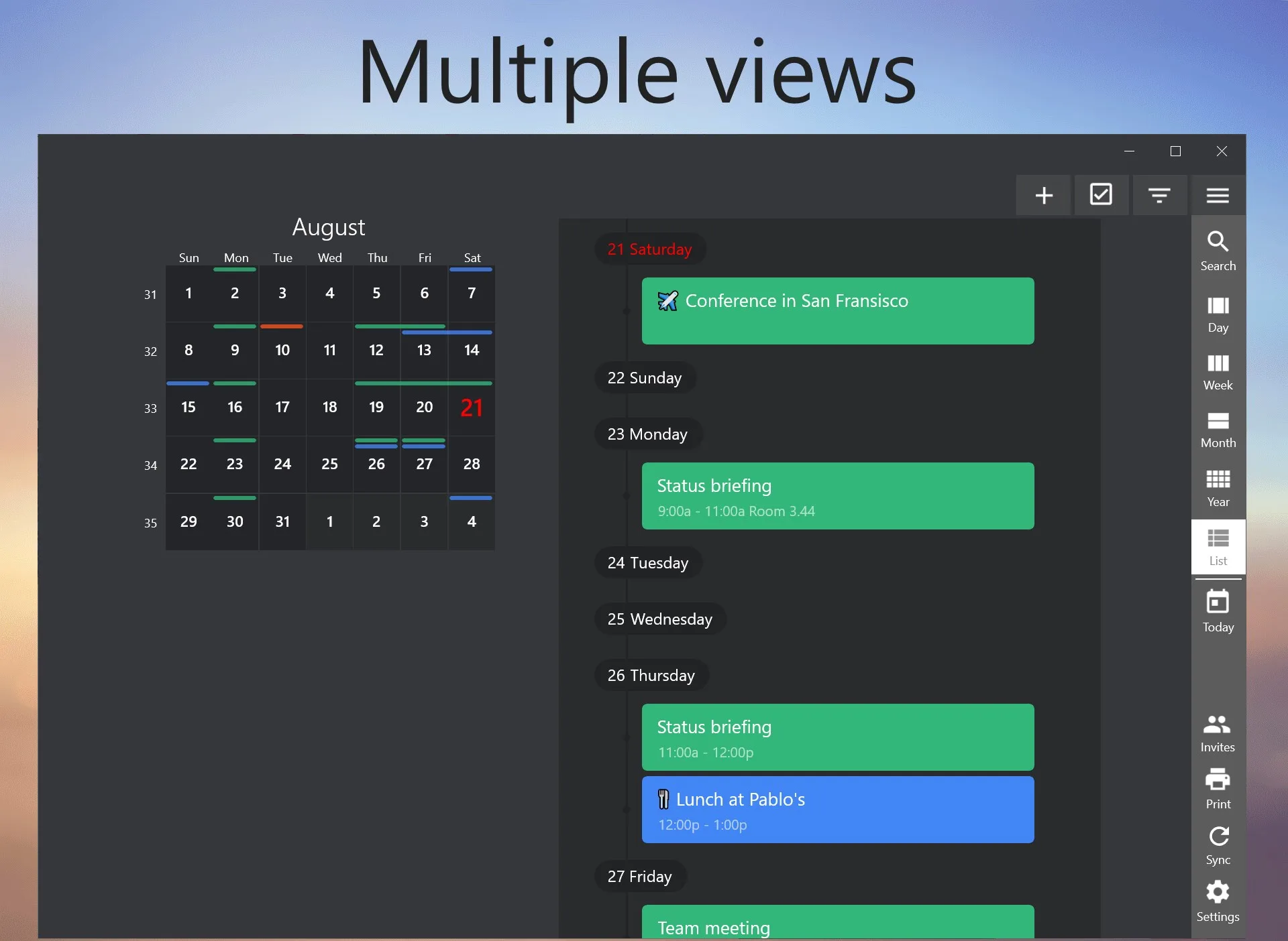 One Calendar screenshot 3