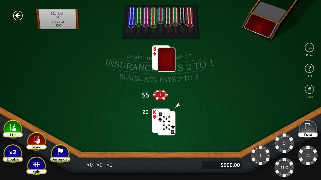 Blackjack Master 3 screenshot 1