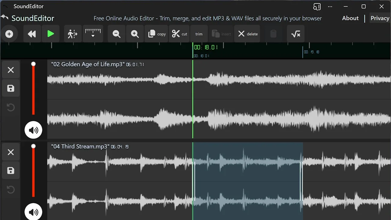 Sound Editor screenshot 1