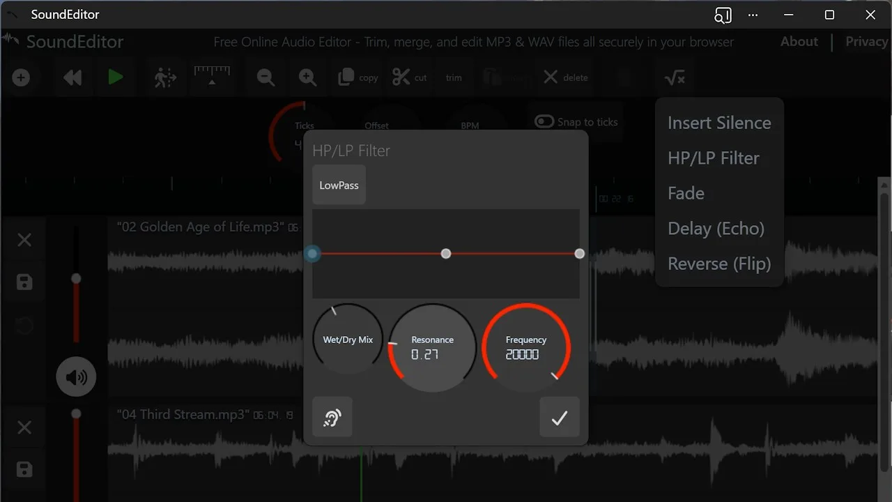 Sound Editor screenshot 3
