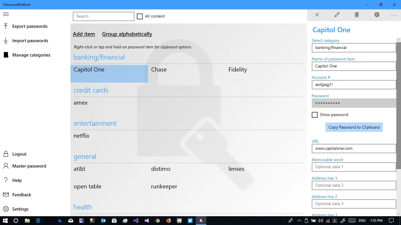 Password Padlock screenshot 1