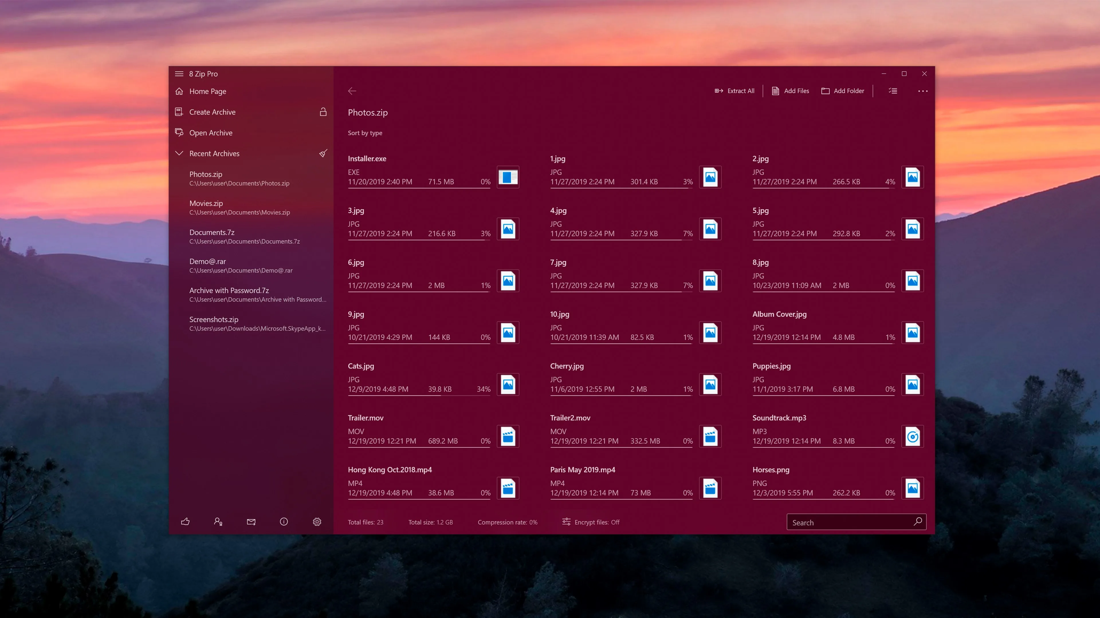 8 Zip Pro - advanced archiver. Create, unpack and encrypt. screenshot 2