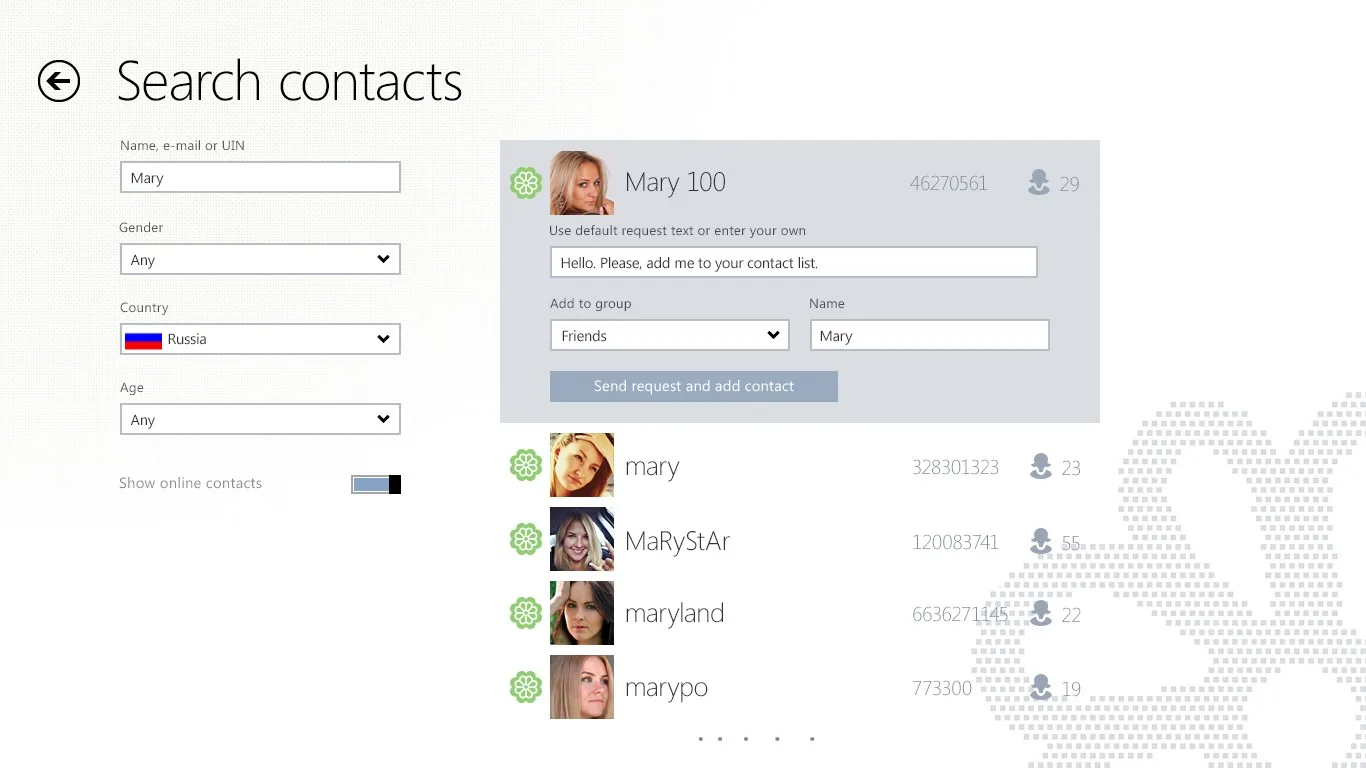 ICQ screenshot 1