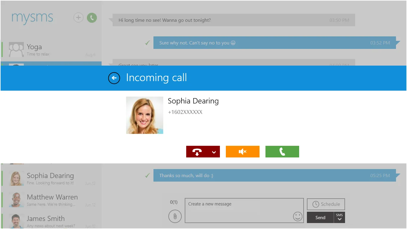 mysms - Text from Computer, Messaging screenshot 1