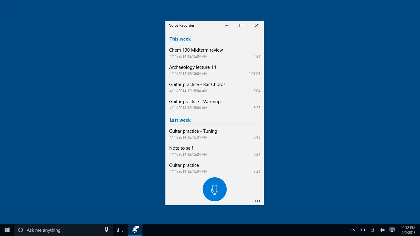 Диктофон Windows screenshot 2