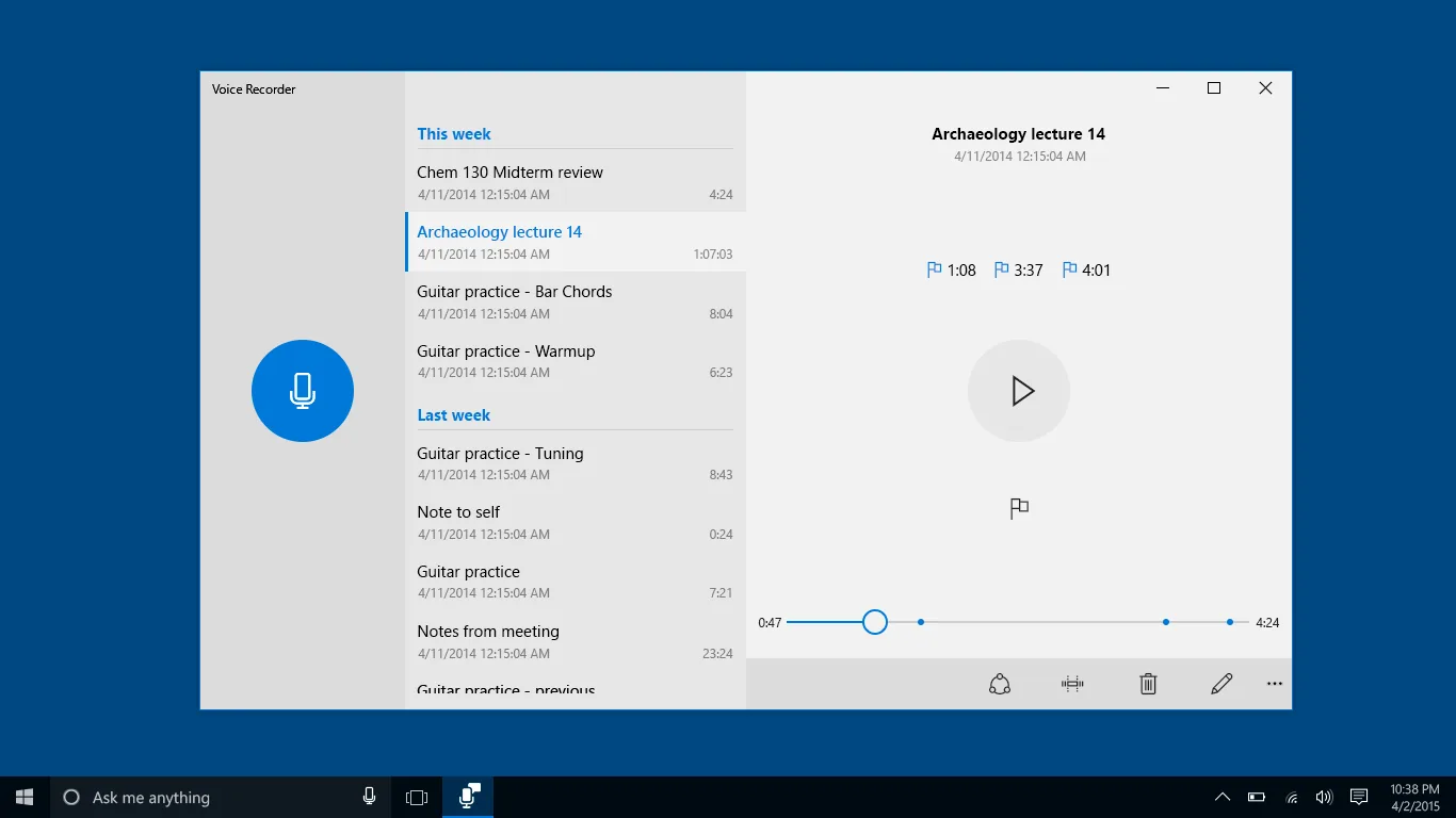 Диктофон Windows screenshot 3
