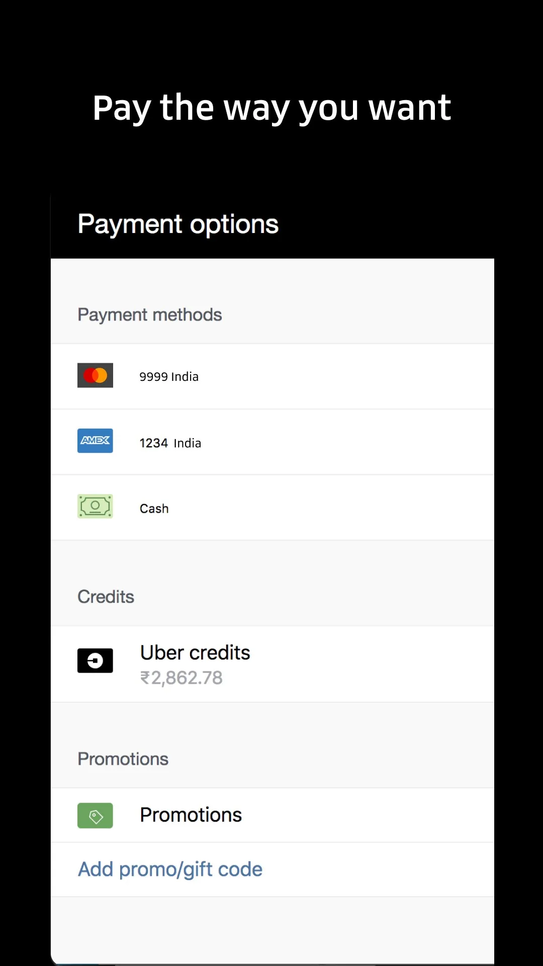 Uber screenshot 3