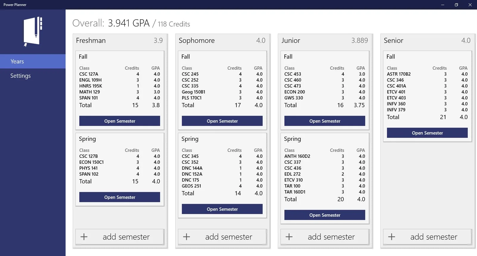 Power Planner screenshot 2
