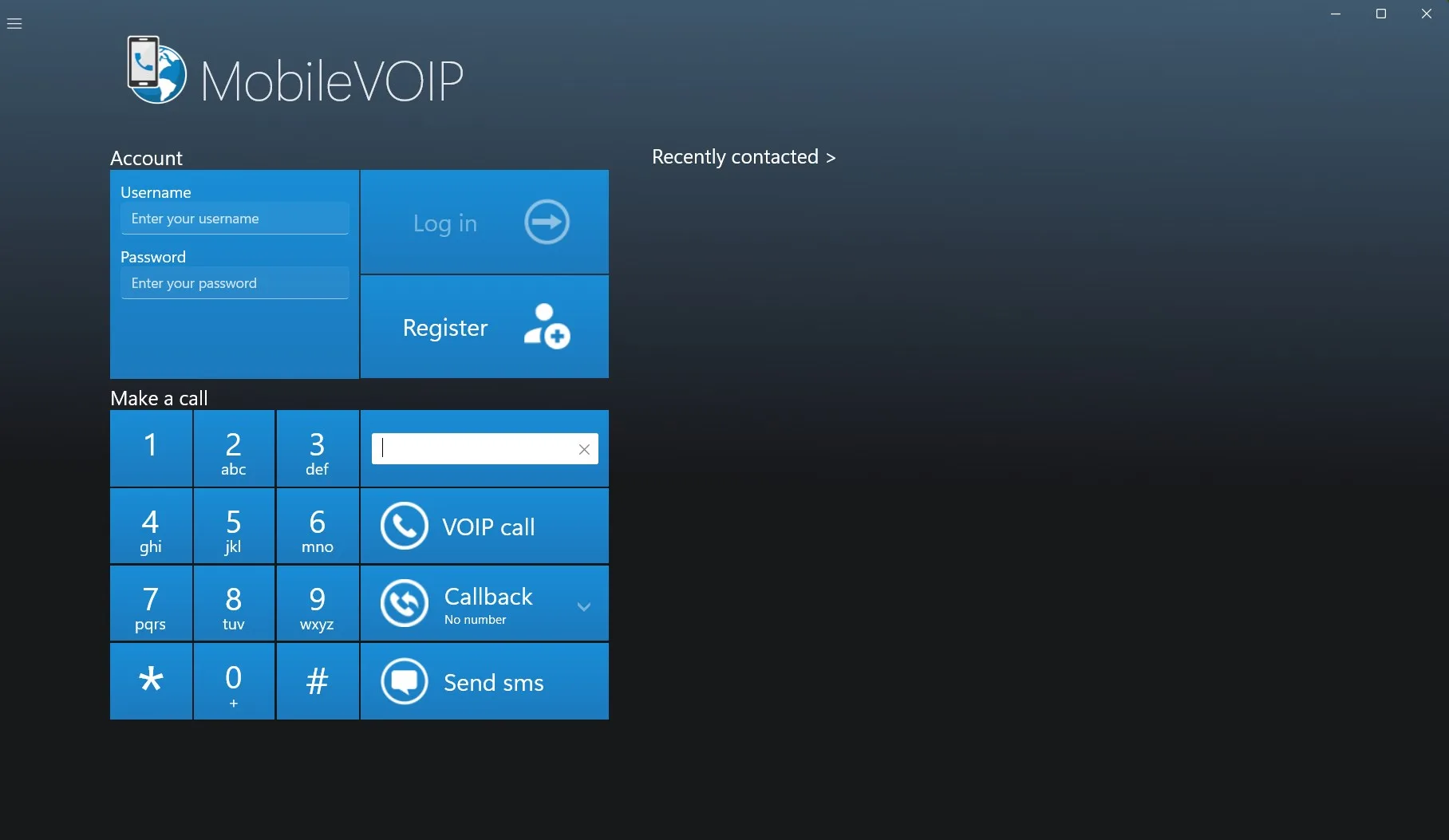 MobileVoIP screenshot 1