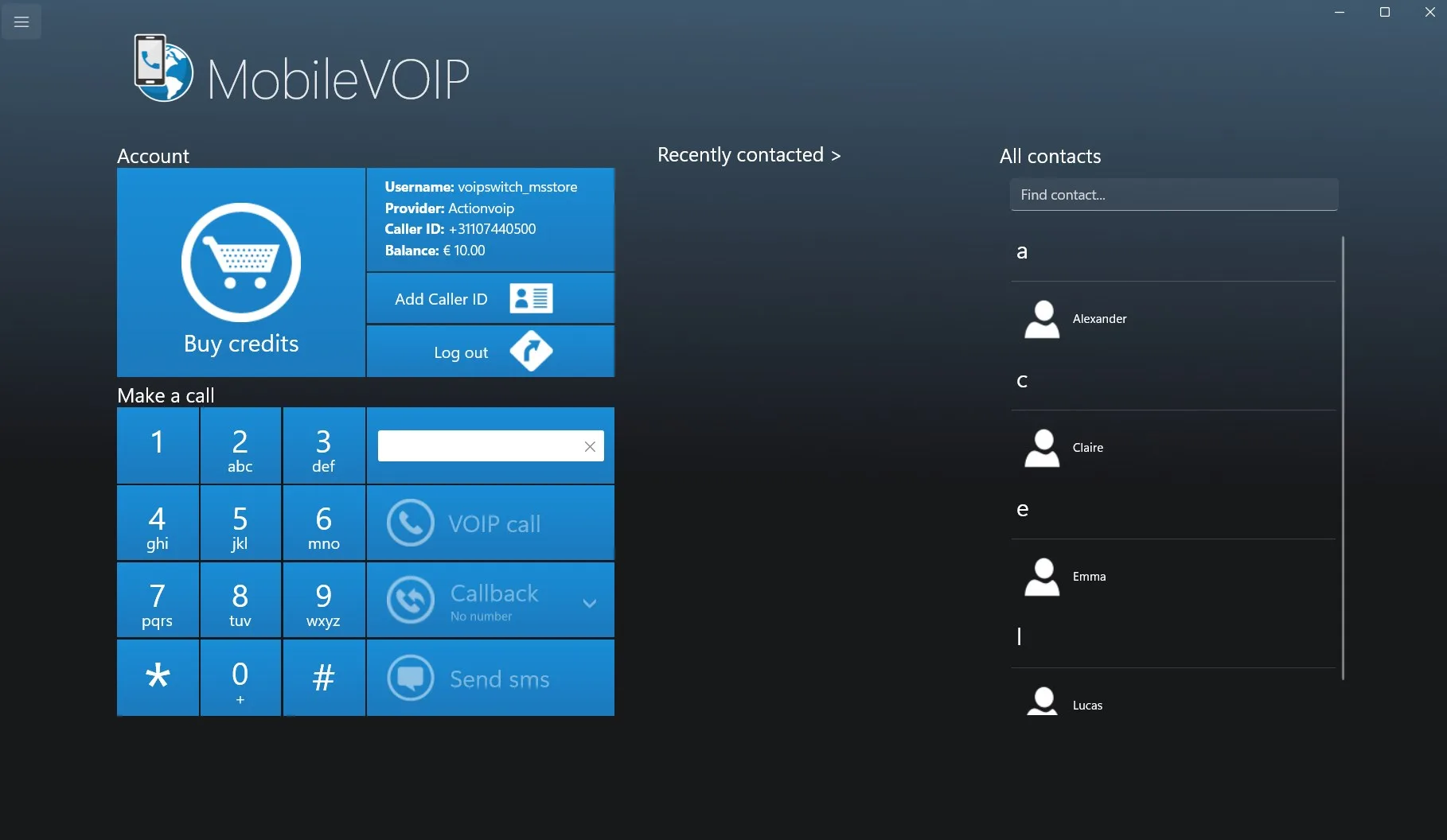 MobileVoIP screenshot 2