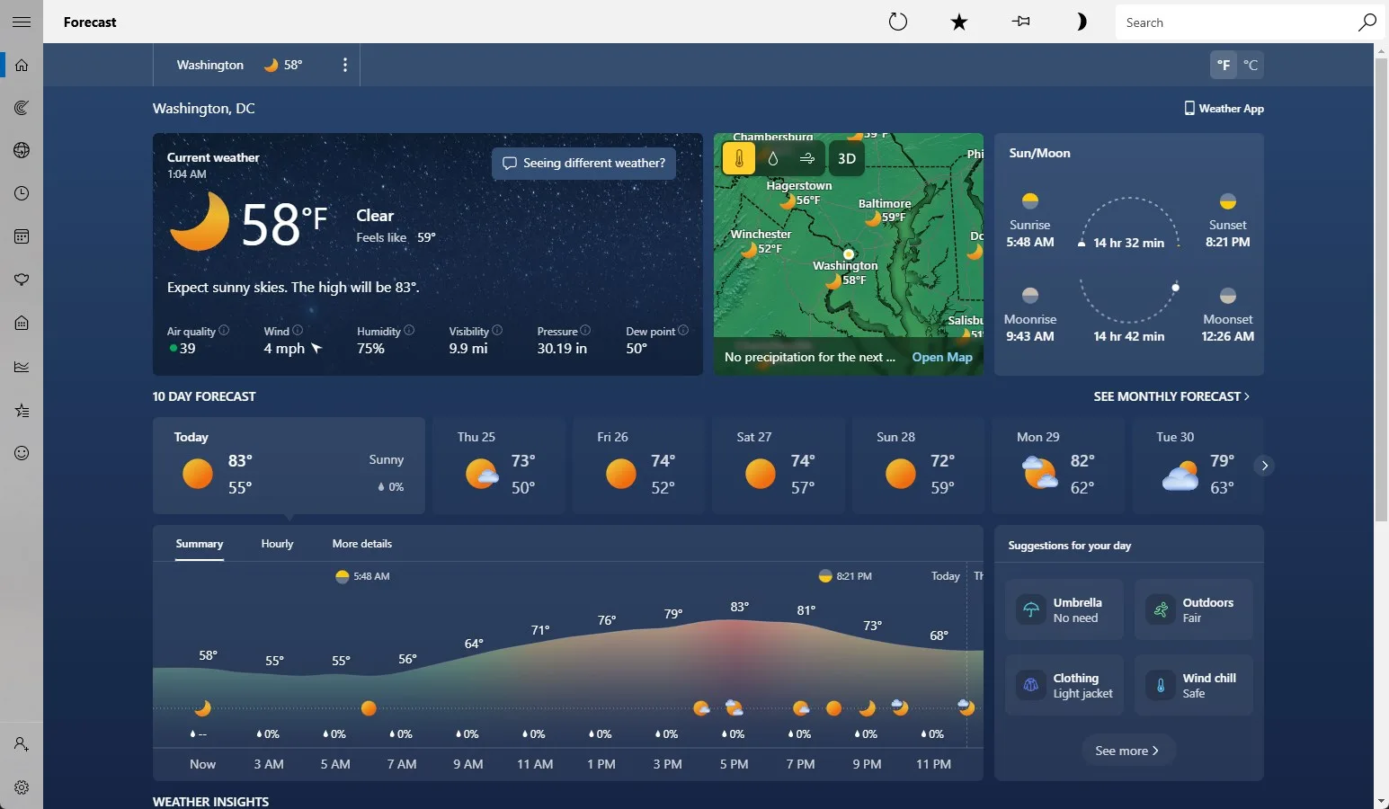 MSN Погода screenshot 1