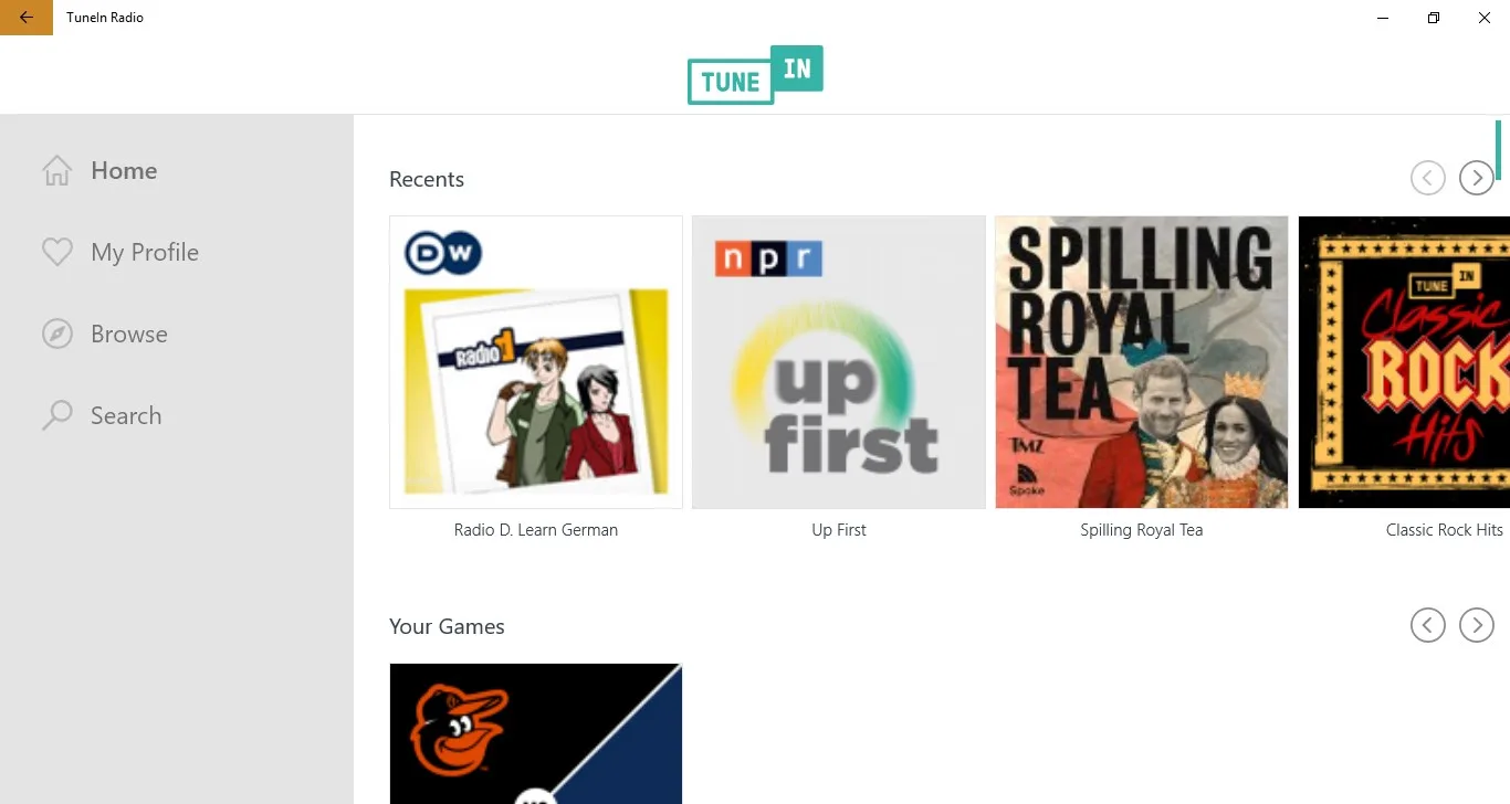 TuneIn Radio screenshot 1