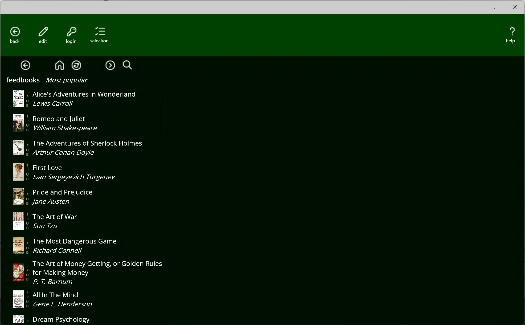 freda epub ebook reader screenshot 2