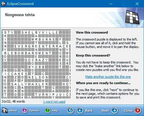 EclipseCrossword screenshot 1