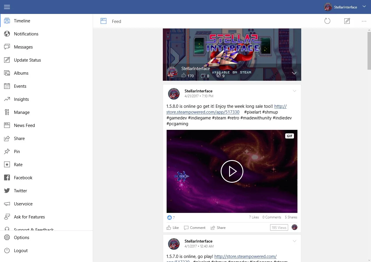 Social Page Manager screenshot 1