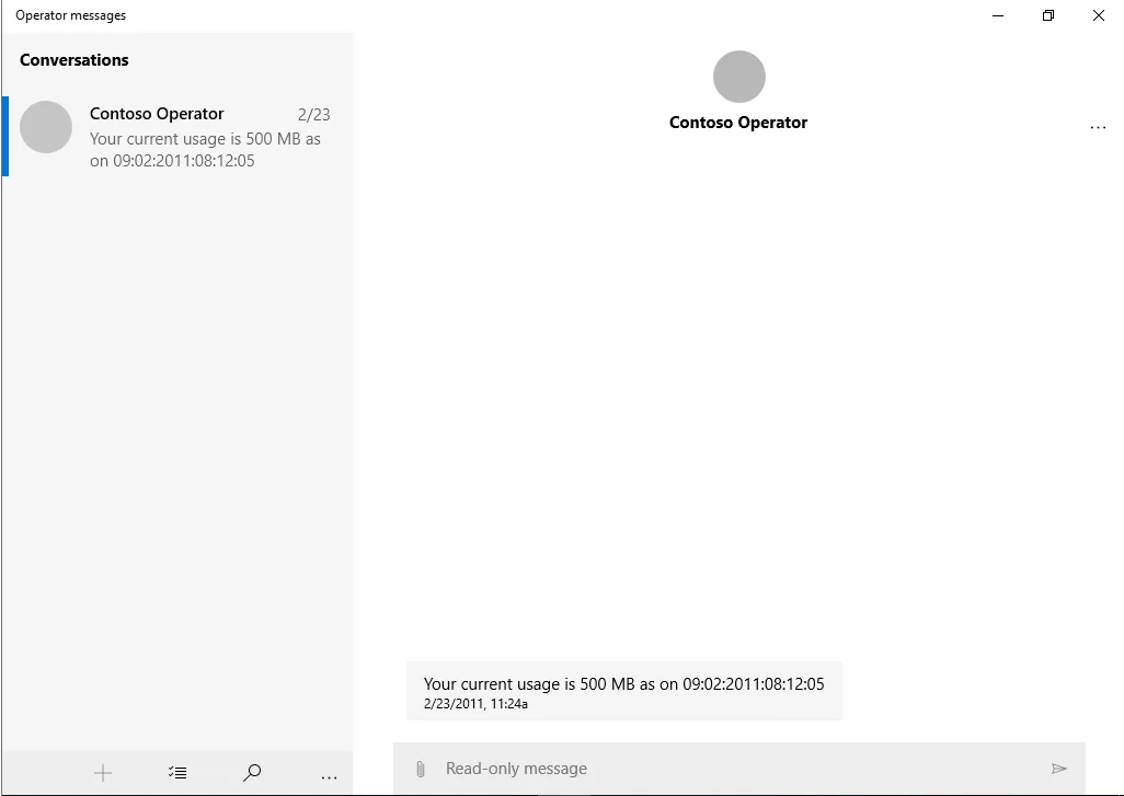 Повідомлення Microsoft screenshot 1